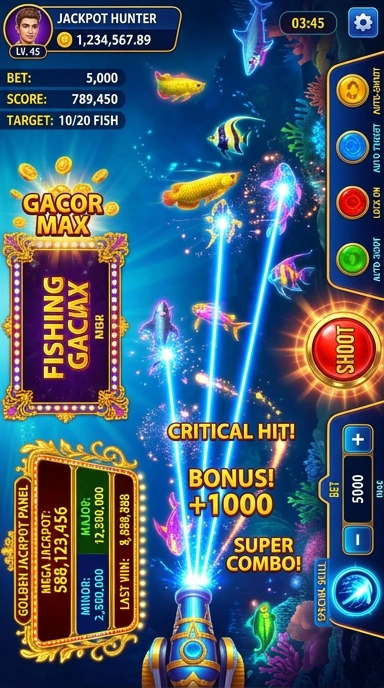 Layar utama gacormax — antarmuka bersih setelah instalasi